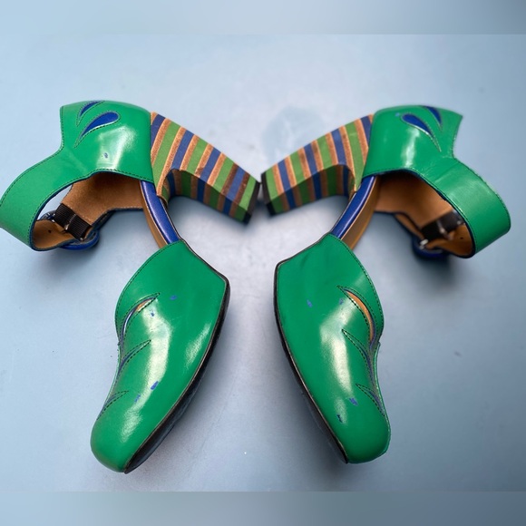 John Fluevog Views Maier Green Heels - US 7 - Picture 4 of 13